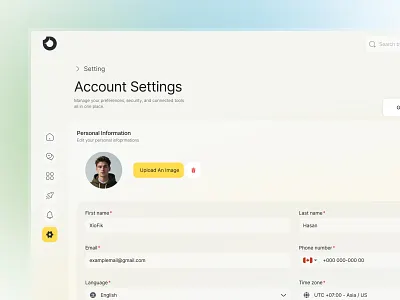SaaS Dashboard UI – Account Settings Page account settings ui admin panel app settings b2b saas clean design dashboard ui figma design minimalist ui product design profile screen saas dashboard saas ui settings page ui ux design user experience user interface user profile ui ux design web app ui web design