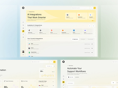 SaaS Integrations UI – AI & App Connections admin panel ai integrations api integration automation ui b2b saas clean design connected apps dashboard ui figma design integrations page product design saas platform saas ui ui ux design user experience user interface ux design web app design web design workflow automation