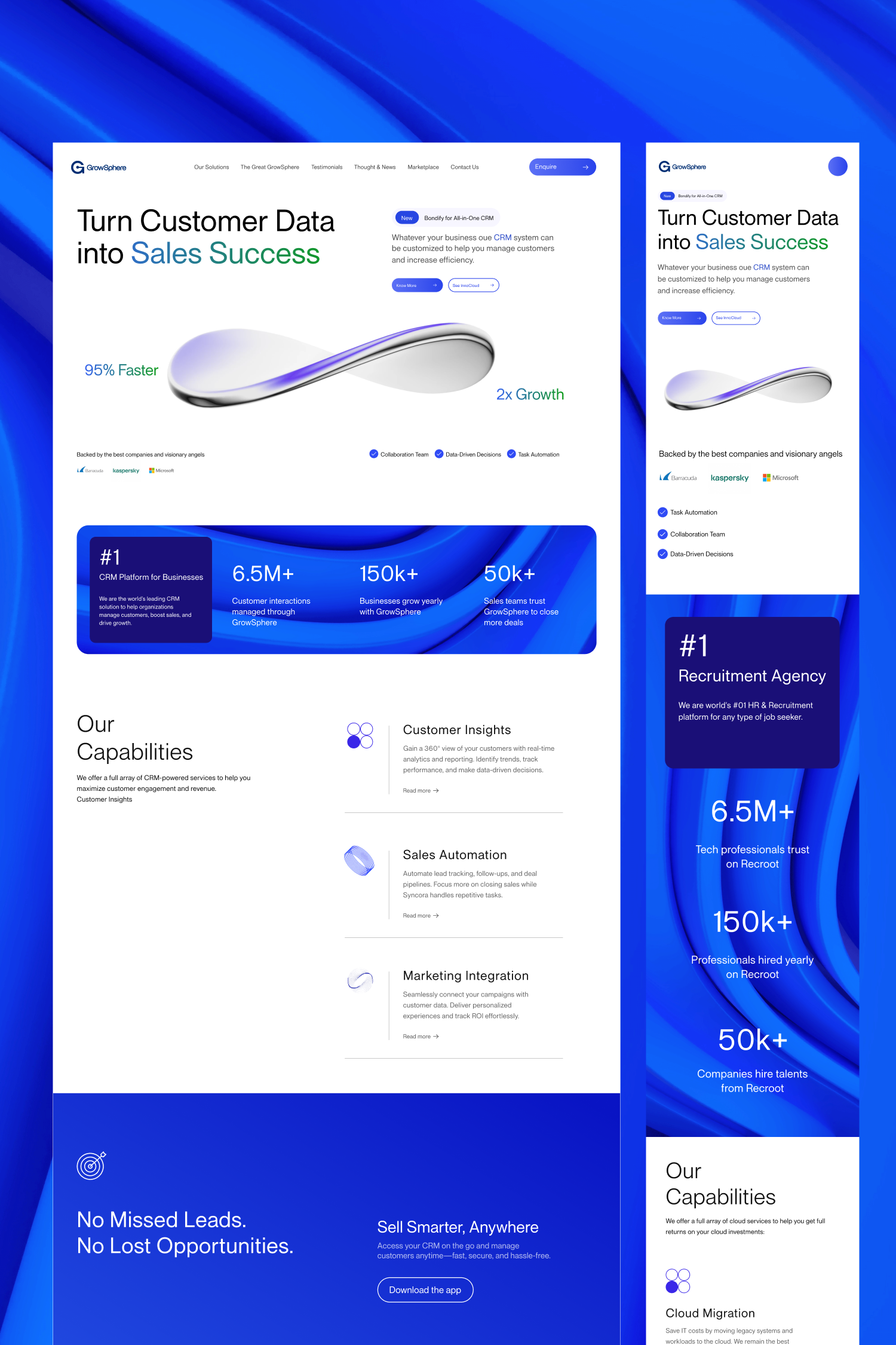 CRM Landing Page | Home Page crm crm landing page design designinspiration figmadesign homepage responsive trending webdesign websitedesign