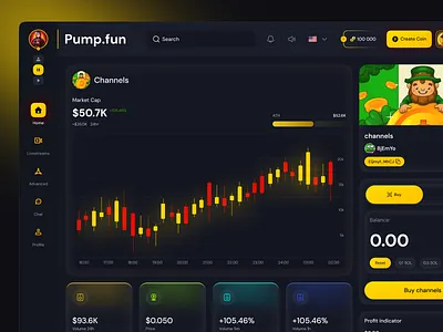 Pump.fun Board- Meme Coin Listing Redesign concept blockchain ui creative dashboard crypto community crypto dashboard crypto ui cryptotrends dark mode launchpad leaderboards meme coin memetoken modern ui token board tokenlisting trending page web app design web design web3 design
