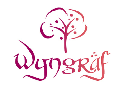 Wyngraf (Tree) cozy fantasy fantasy fruit illustration logo medieval tree