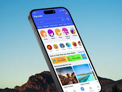 Trip.com Redesign – Clean & Minimal App UI app branding brightui cleanux colorfulminimalism designsystem illustration microinteractions mobileredesign moderntravelapp redesign app redesign trip.com travel ui travelappdesign trip.com ui uiux ux vector