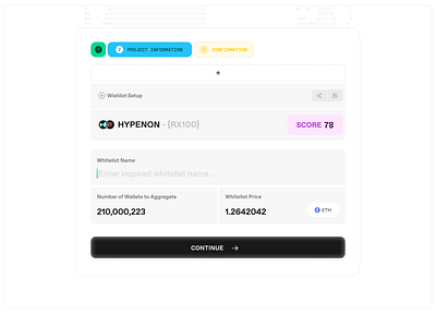 Score Based Whitelist Screen crypto design graphic design ui user experience user interface ux web3 whitelist