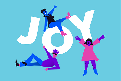 Joy! blue bright dress emotion fun graphic design happy illustration joy lgbtq people pink pride purple shoes vector