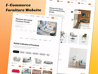 E-Commerce Furniture Website – Modern & Minimal UI/UX Design furniture landing page