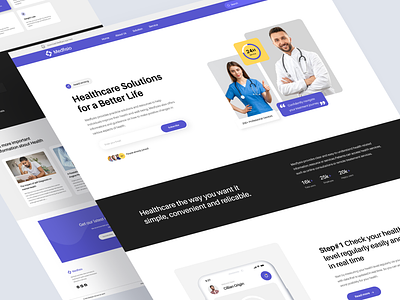 Medifisio Landing page design app clinic corona covid doctor health healthly landing page medi medical medicence online doctor ui user interface ux wealth web website