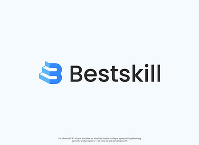 Bestskill logo b logo branding custom logo graphic design icon identity logo logo mark skill development logo stair