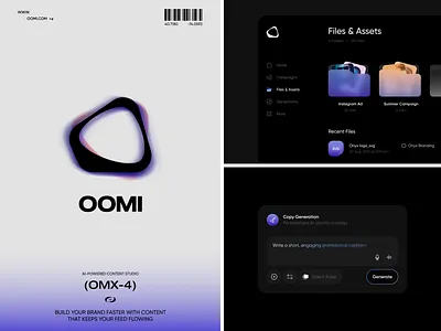 AI-powered content studio app application bn digital bndigital branding design logo mobile ui