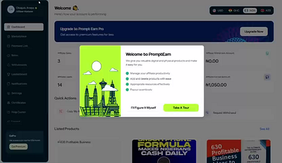 Affiliate Marketing Web Application affiliate marketing dribbble product design ui ux web app