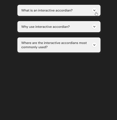 Interactive Accordians accordians animation design interactive ui ux