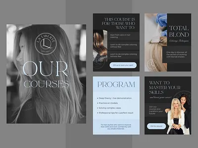 Beauty School - Social Media Design beautydesign beautyschool branding contentdesign creativead design graphic design illustration instagramdesign logo posterdesign socialmediadesign vector visualidentity