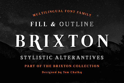 Brixton (6 Fonts + Extras!) brixton (6 fonts extras!) classic classic font creative creative fonts display font elegant fill font hand drawn font handwritten handwritten font logo font ornament outline font stroke outline stylistic alternatives vintage font