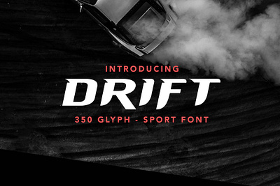 Drift Typeface cars display drift typeface futuristic headline multilingual performance poster racing speed fast sport font title typeface typeface sport