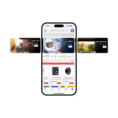 Tech Land Ecommerce App airpod app application basket branding design devices e commerce eco ecommerce electronics farsi iran mobile payment persian tech ui watch فارسی