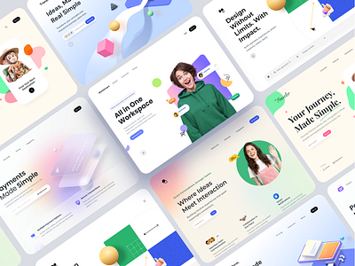 Landing Page Hero Design Ideas cover design hero design hero section interaction design landing page design uiux uiux design user interface design vector illustration