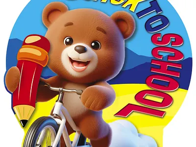 back to school back to school bear design digital painting graphic design illustration pencil photoshop print design separation color