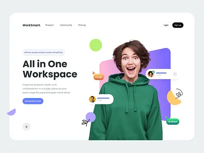 Landing Page Hero Design Ideas cover design hero design hero section design interaction design landing page design uiux user interface design vector illustration