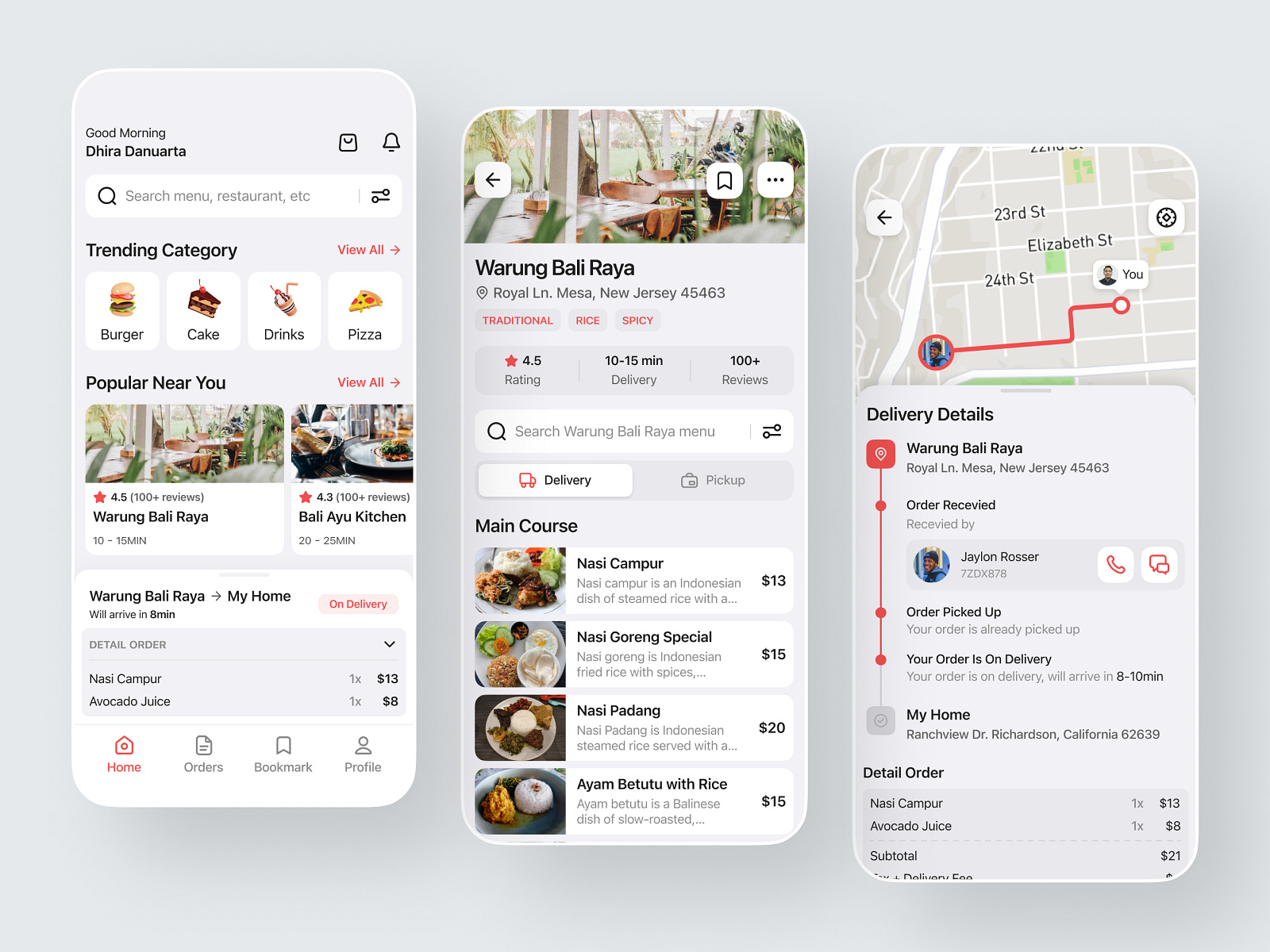 Food Delivery App by Dhira Danuarta ☀ for everteam on Dribbble