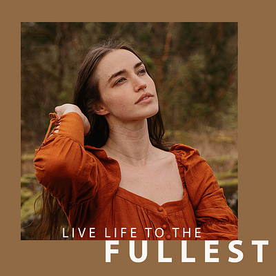 Live life - Layout adobe copywriting editing layout design photoshop
