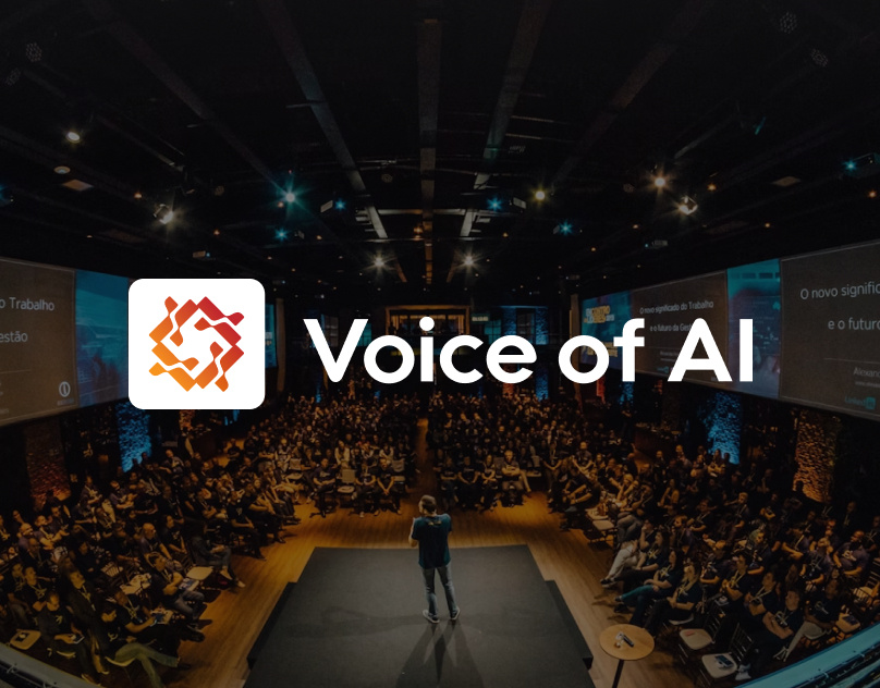 Voice of AI - Global AI Community aesthetic app brand design branding design graphic design icon identity illustration logo motivation presentation typography ux vector