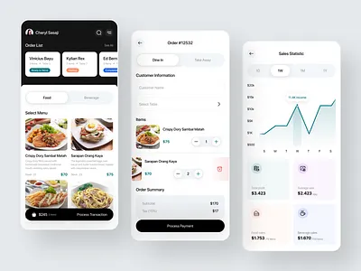 Mobile POS App bills buy cafe cash cashier mobile payment point of sales pos pos system pos ui restaurant ui uiux ux