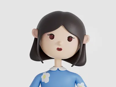 3D Character. Liya #1 3d animation character design cute girl motion graphics