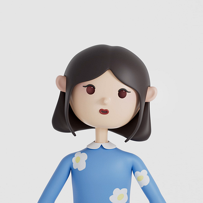 3D Character. Liya #1 3d animation character design cute girl motion graphics