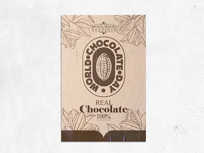 Poster Design For World Chocolate Day for Saedinia Chocolate graphic design poster saedinia world chcoclate day