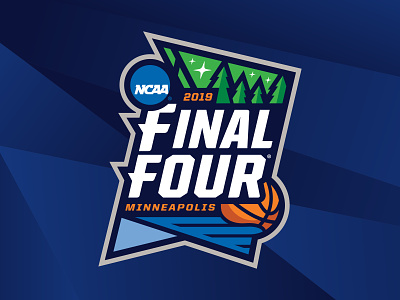 2019 NCAA Men's Final Four 2019 basketball brackets branding final four graphic design illustration logos march madness minneapolis minnesota mississippi river polygons river sports sports logos trees