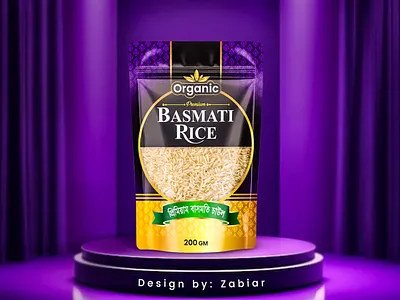 Basmati Rice Pouch Packaging Design bangladesh basmati basmati rice basmoti rice cmyk designer munshiganj packaging packet packet design pouch mockup pouch packaging pouch rice pouch rice packet rice rice branding rice packaging zabiar