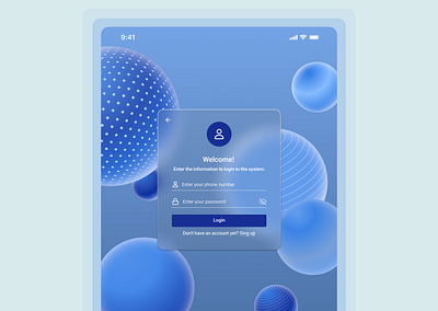 Glassmorphism Sign in Page UI blue creativedesign design glassmorphism login signin signup ui uidesign userexperience userinterface ux
