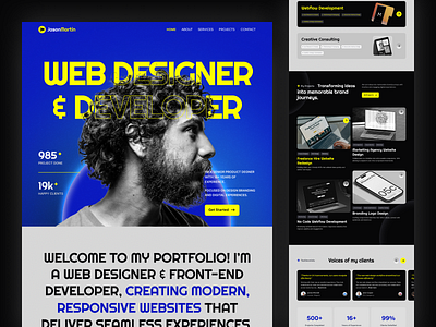 Personal Portfolio Website Design designer framer website graphic design minimal modern one page personal portfolio portoflio website trendy website design ui ui design uiux uix web web design web designer website website design webui