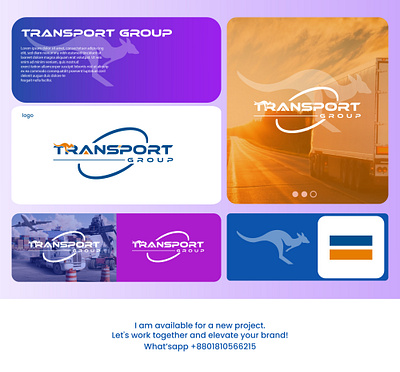 Transport group, Auto Travel Company logo branding design auto automobile branding graphic design logo ship transport travel truck ui