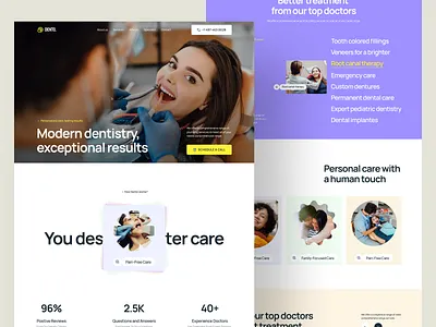 Dento. Homepage Exploration. clinic dental dental care dental website dentistry doctor healthcare hospital landing page medical website service teeth tooth web web design website
