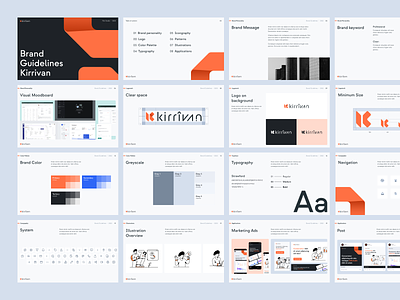 Kirrivan SaaS CRM - Brand Book app brand branding color crm guidelines icon identity illustration logo pipeline product design saas saas design sales ui ux visual web