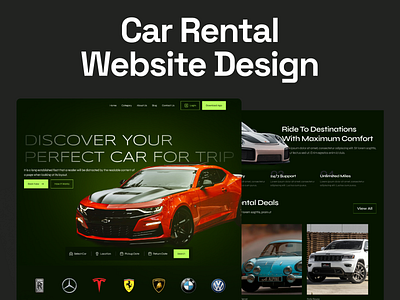Car Rental Website Design – Drive with Ease product design
