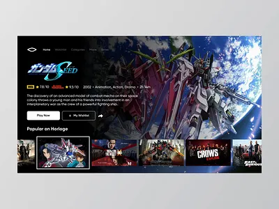 Horloge - Movie Streaming Platform 🎥 animation cinema clean design entertainment film interaction interface movie movie app product design prototype streaming streaming service tv series ui ui design uiux ux watch