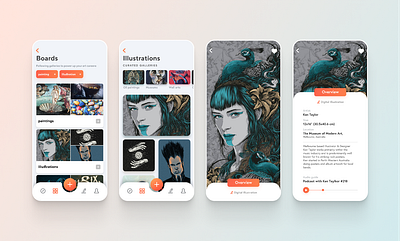 painting mobile app designing 3d animation branding graphic design logo motion graphics ui