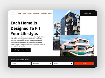 V1. Rated Property Web Experience 💻 animation branding design figma parallex parallexeffect realestate smartanimate ui uidesign ux uxdesign web webdesign