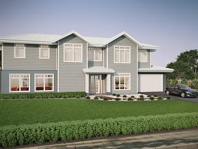 Photorealistic 3D Rendering – Greenbay Modern Home Exterior 3d 3d exterior 3d exterior rendering 3d rendering architectural rendering architecture visualization cgtech rendering exterior rendering exterior visualization house design modern architecture photorealistic render