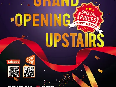 Flyer Grand Opening design digital painting flyer graphic design illustration photoshop print design separation color