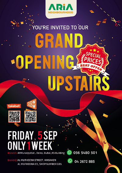 Flyer Grand Opening design digital painting flyer graphic design illustration photoshop print design separation color
