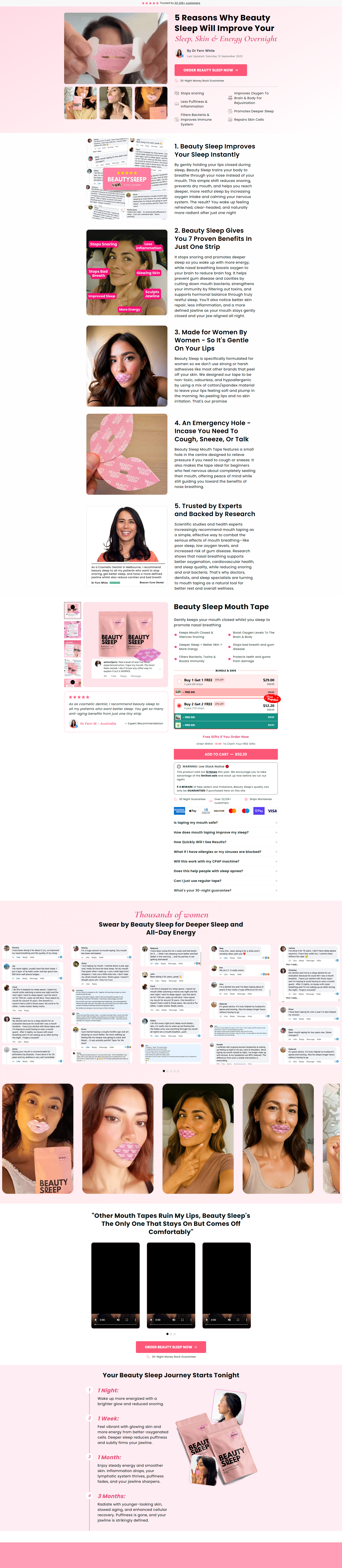 Beauty Sleep 5 Reasons Shopify Template - Gempages Templates gempages templates shopify template