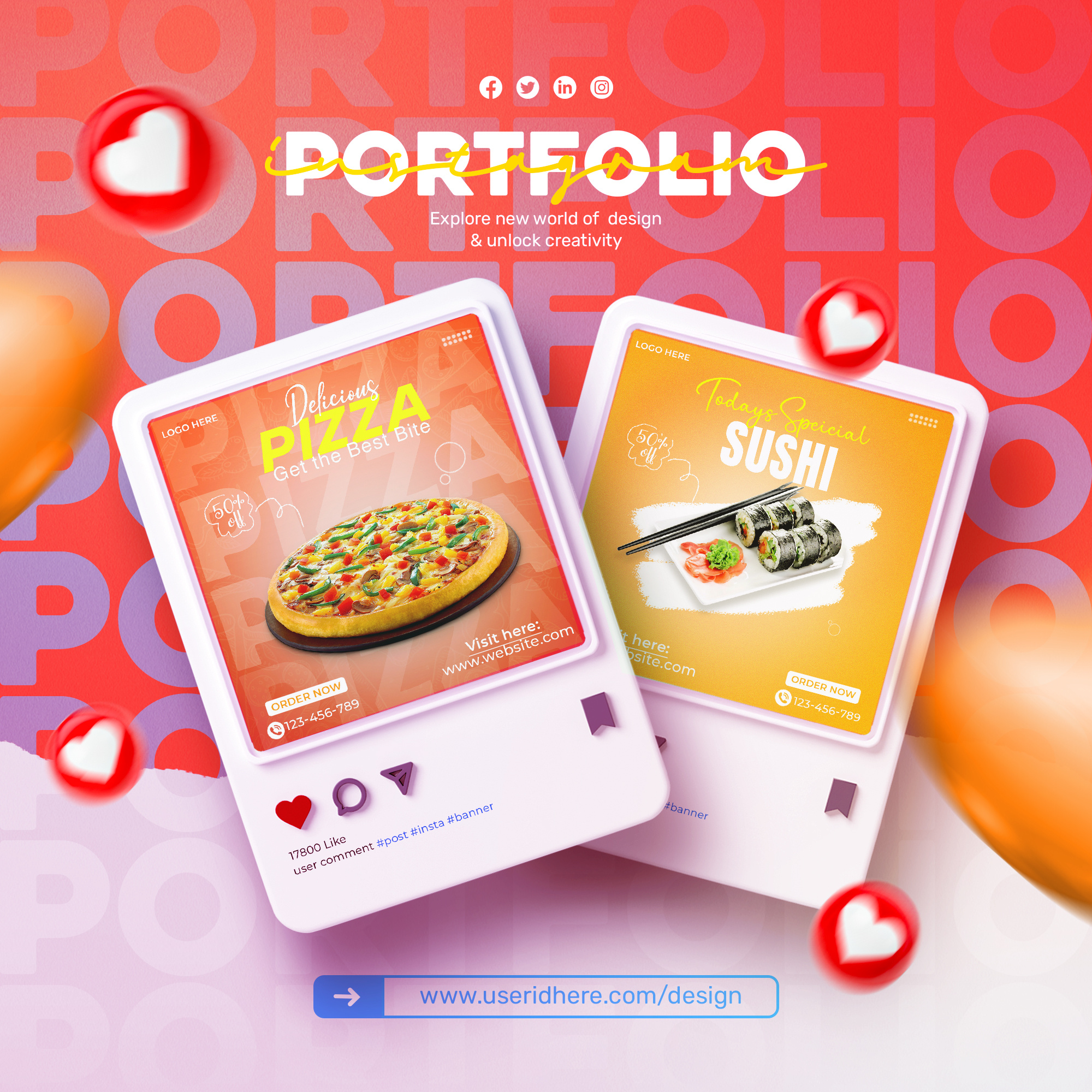 Food social Media post Design branding food graphic design logo restaurant socialmedia typography