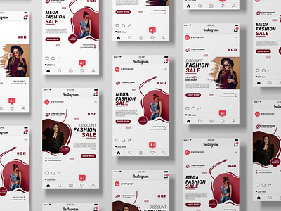 Fashion Social media poster designs app branding design eid mubarok fashion graphic design illustration logo social media ui ux vector