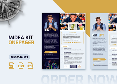 Professional Media Kit One Pager Design branding brochure flyer flyer design graphic design media mediakit motion graphics one page one page design one page flyer one pager desing onepager proffessional flyer resume sell sheet
