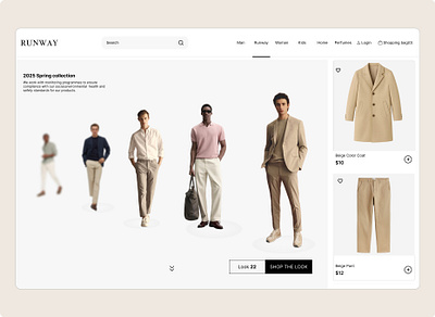 Runway - Minimal Fashion E - Commerce Website ui