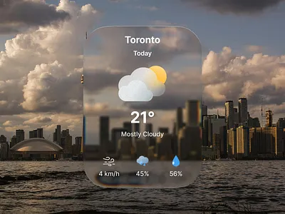 Weather Widget Liquid Glass glass liquid ui ux weather