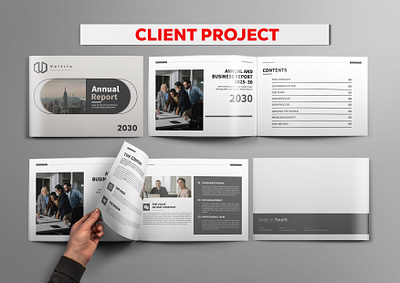 Annual Report Design flyer landscape brochure