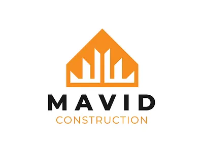MAVID CONSTRUCTION LOGO brand identity design brand logo branding builders builders logo building logo construction construction logo design graphic design logo logos m building mavid mavid construction logo